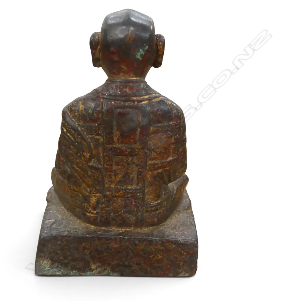 ORIENTAL GILT METAL FIGURE H.140mm Image 1++