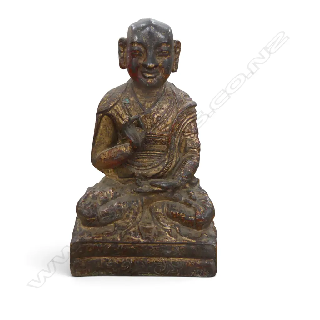 ORIENTAL GILT METAL FIGURE H.140mm Image 1++