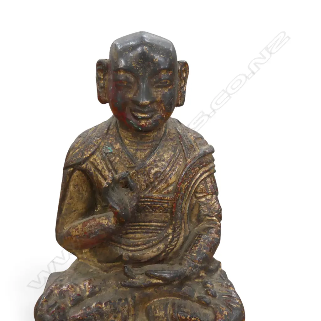 ORIENTAL GILT METAL FIGURE H.140mm Image 1++