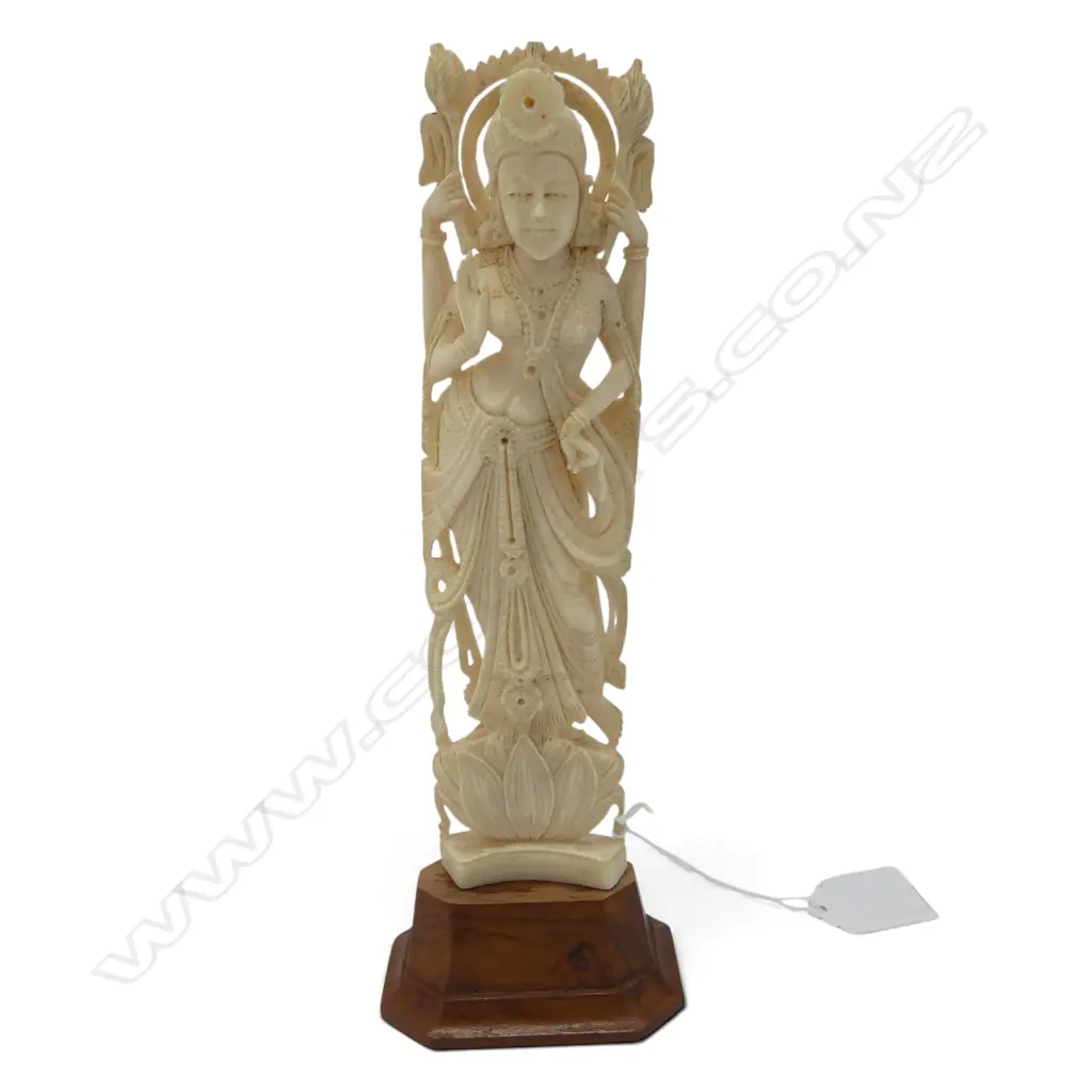 CARVED IVORY DEITY H.240mm Image 1++