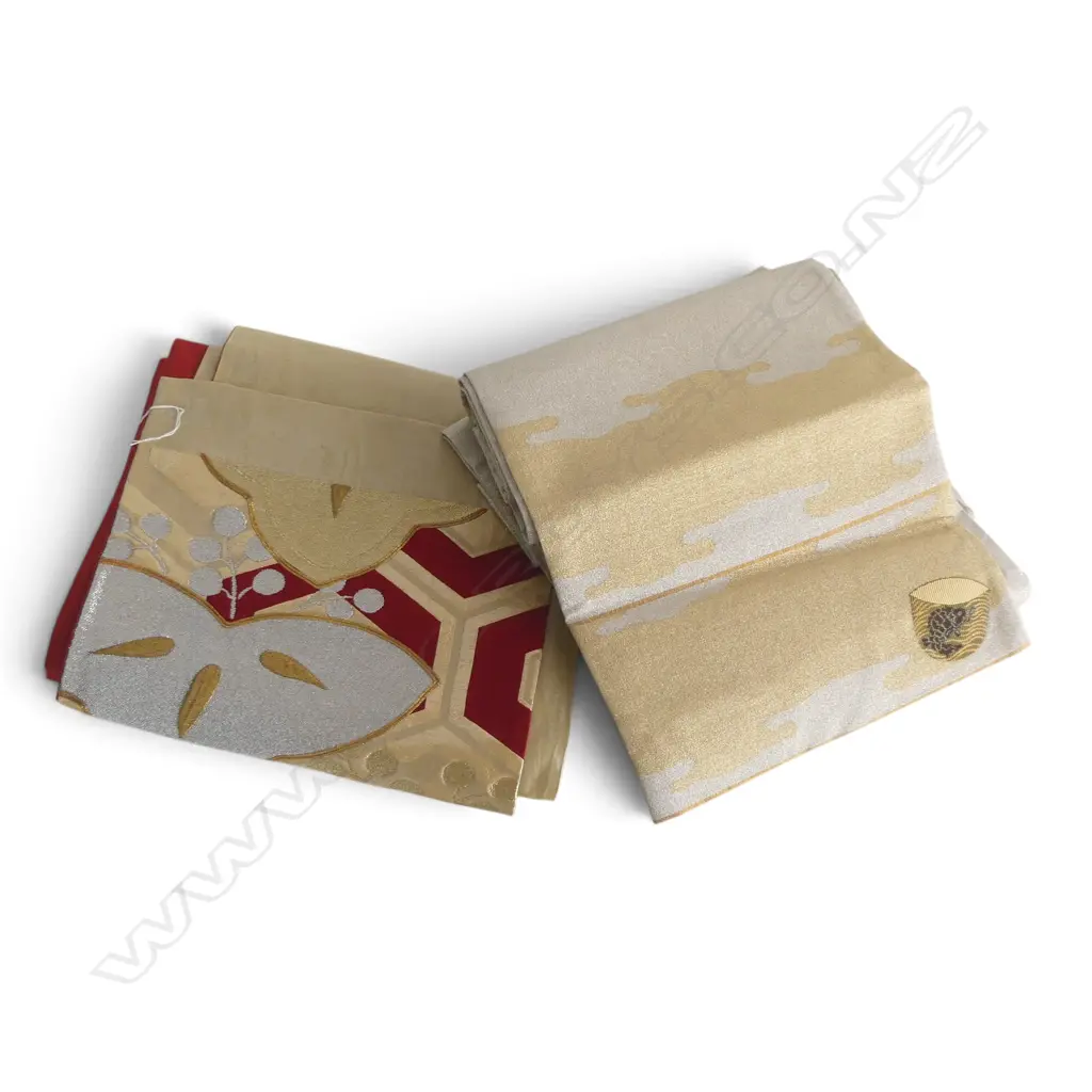 2 HAND WOVEN SILK OBE Image 1++