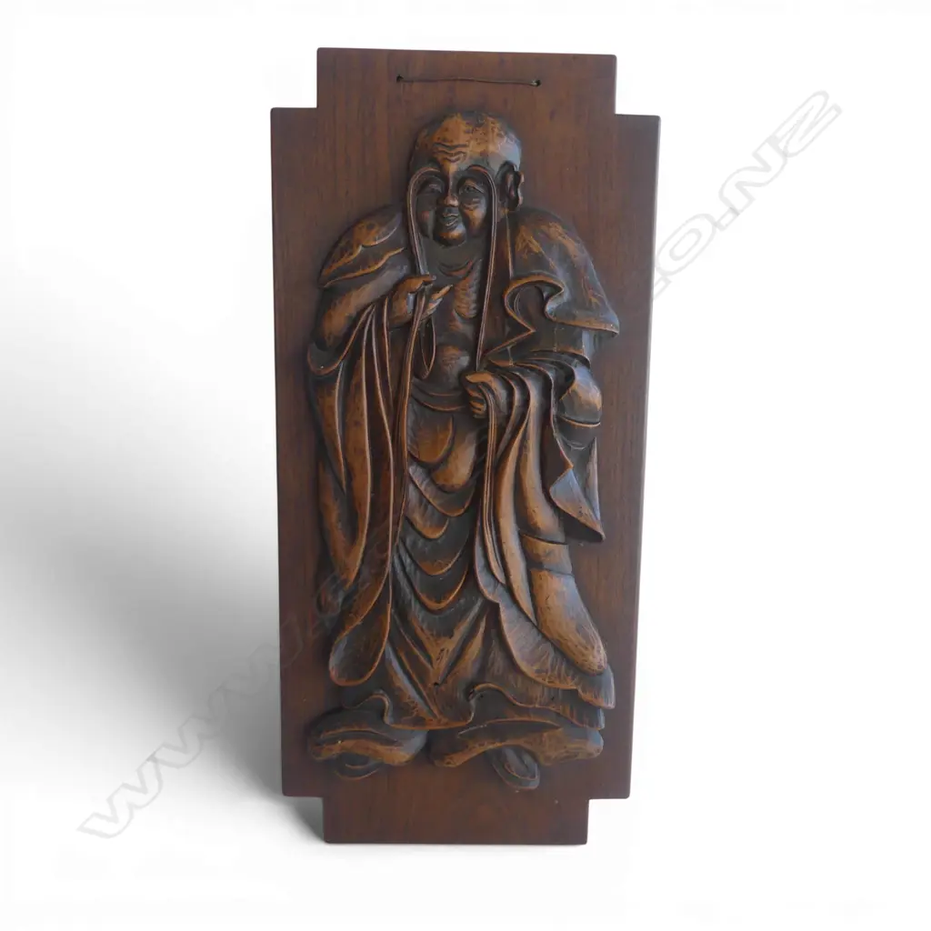 CARVED CHINESE SAGE WALL PLAQUE H450MM Image 1++