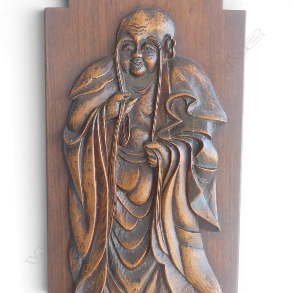 CARVED CHINESE SAGE WALL PLAQUE H450MM Image 1++