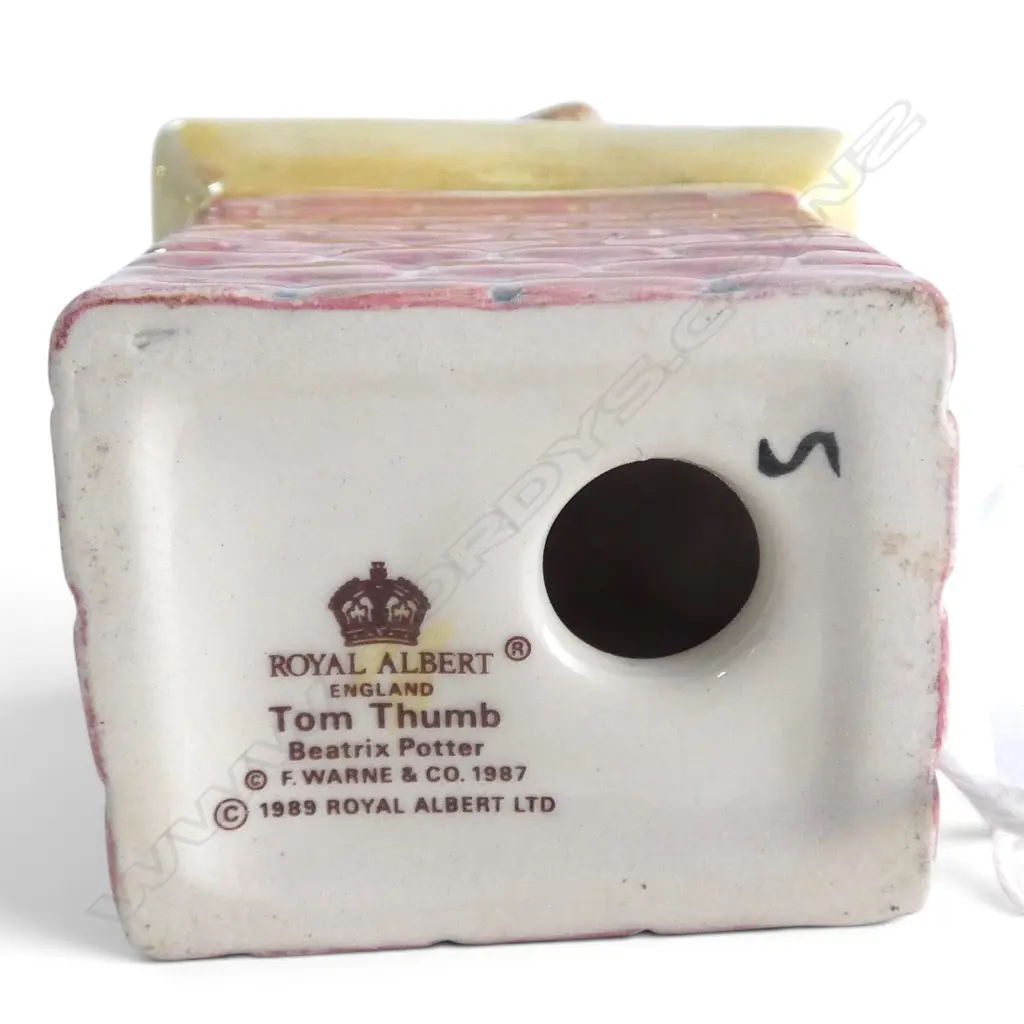 ROYAL ALBERT BEATRIX POTTER 'TOM THUMB', H.80mm, brown backstamp 1989-1998 Image 1++