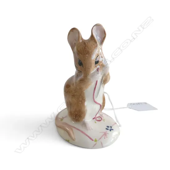 ROYAL ALBERT BEATRIX POTTER 'NO MORE TWIST', H.80mm, brown backstamp 1989-1998