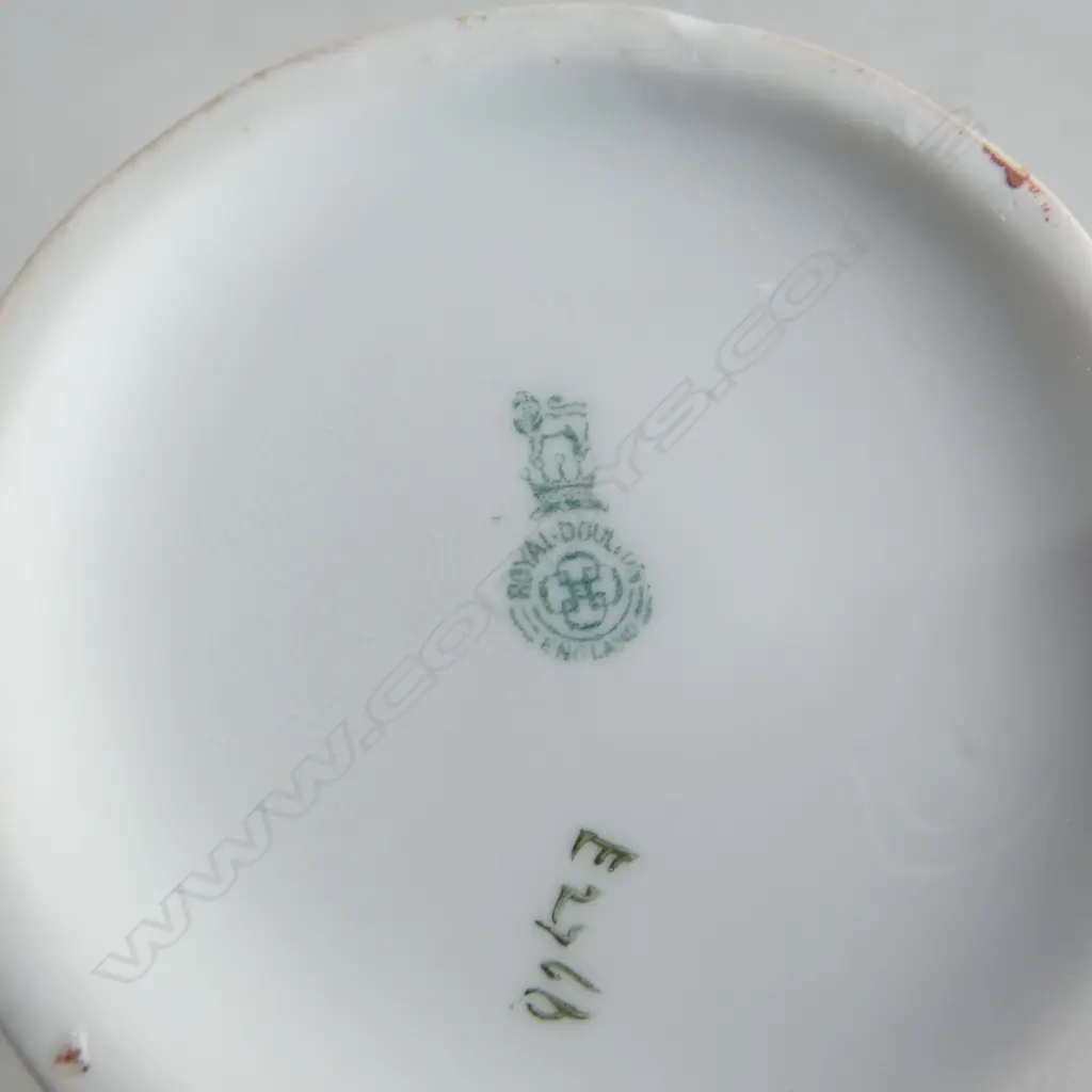 ROYAL DOULTON COACHING DAYS BLUE SKY JUG, H.110mm & CUP/SAUCER, 'Blue Sky' is a rare variation produced 1905-1906 Image 1++