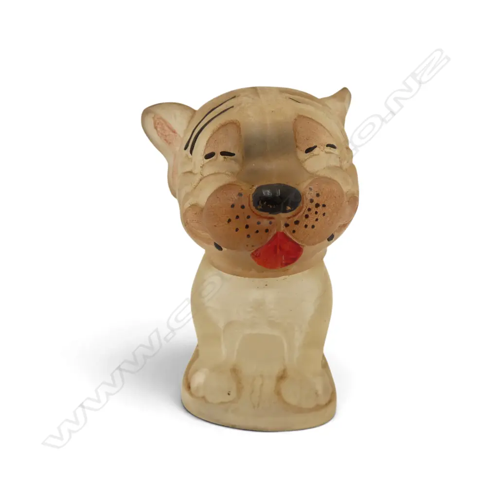VINTAGE  BONZO CHARACTER GLASS PERFUME BOTTLE, H.70mm Image 1++