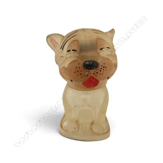 VINTAGE  BONZO CHARACTER GLASS PERFUME BOTTLE, H.70mm