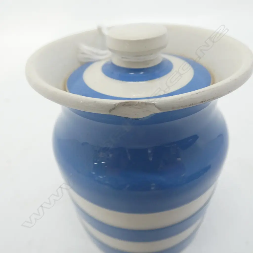 7 PCES OF CORNISHWARE bowl, jug, containers, etc H.150mm Image 1++