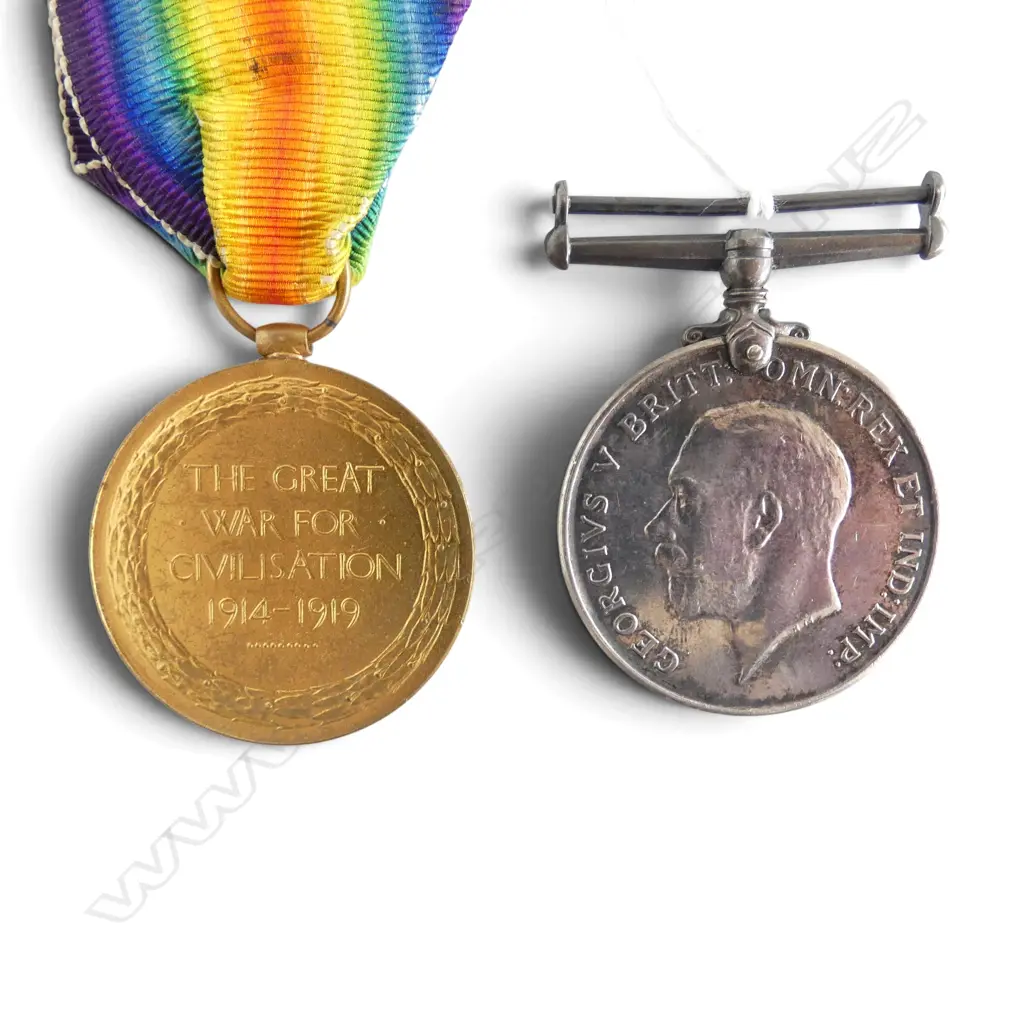 3 WAR MEDALS; AFRICA STAR & 2 WWI FOR 25/455 L/SJT. S J POINTON NZEF Image 1++