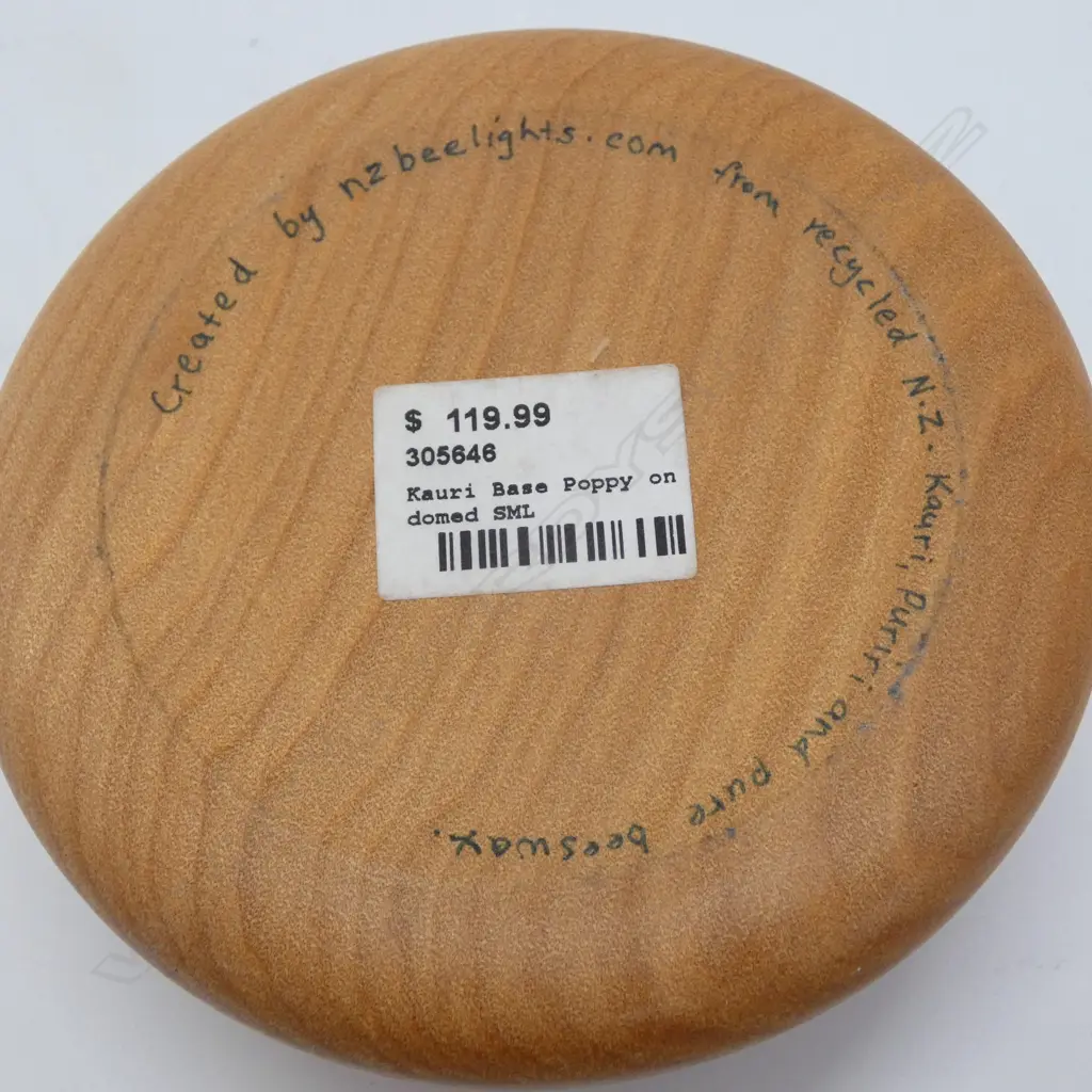 KAURI BASED POPPY TEA LIGHT HOLDER D120 AK MUSEUM RETAIL $119 Image 1++