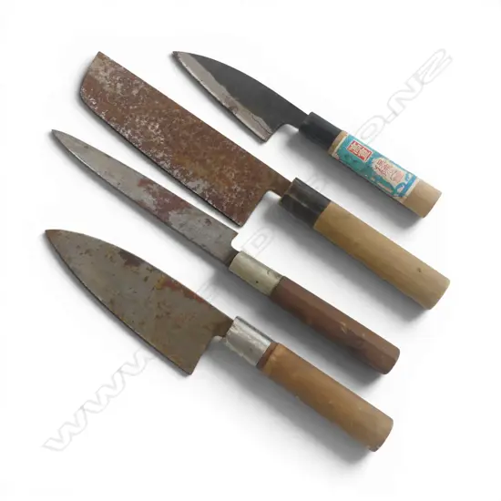 4 PREMIUM SIGNED HCS CHEFS KNIVES