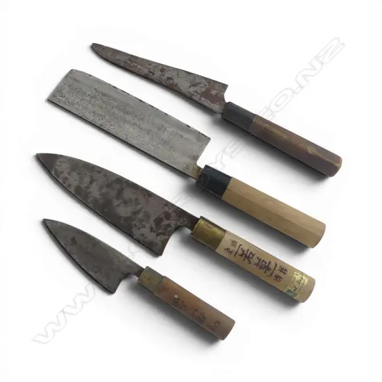 4 PREMIUM SIGNED HCS CHEFS KNIVES