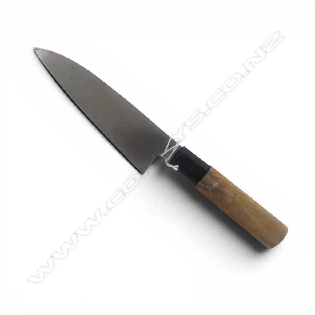 1940s MINAMOTO MASAKIKU CHEF'S KNIFE - HAND FORGED CARBON STEEL, SIGNED BLADE Image 1++