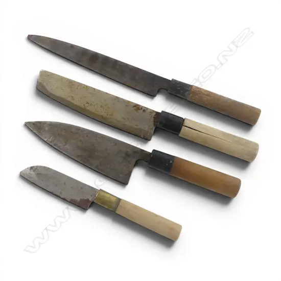 4 PREMIUM SIGNED HCS CHEFS KNIVES