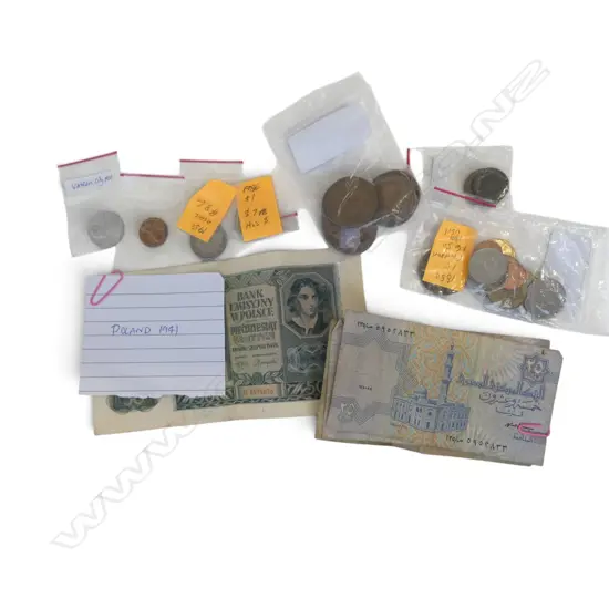 ASST. WORLD BANK NOTES & COINS