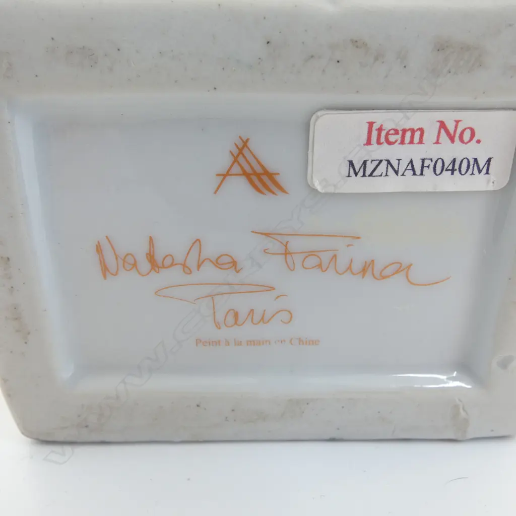 HAND PAINTED LIDDED MOON FLASK SIGNED NATASHA FAWNER H190MM Image 1++