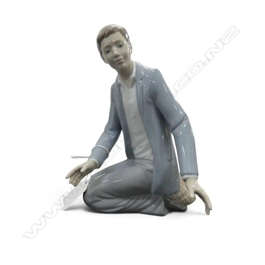 LLADRO 'CARING FATHER' w. box H.190mm Image 1++