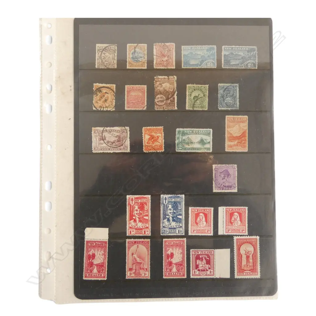 SHEET OF STAMPS; 1898 PICTORIALS, NZ HEALTH (RED / BLUE BOYS, EARLIES) Image 1++