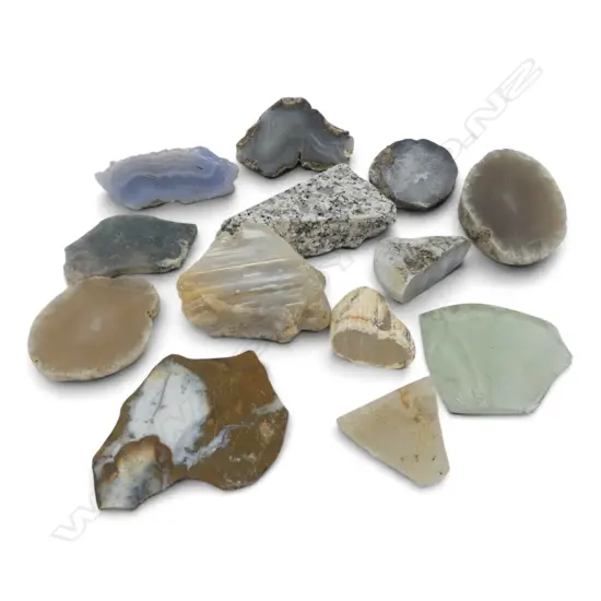 ASST. GEMSTONES / AGATES, BLUE TONES