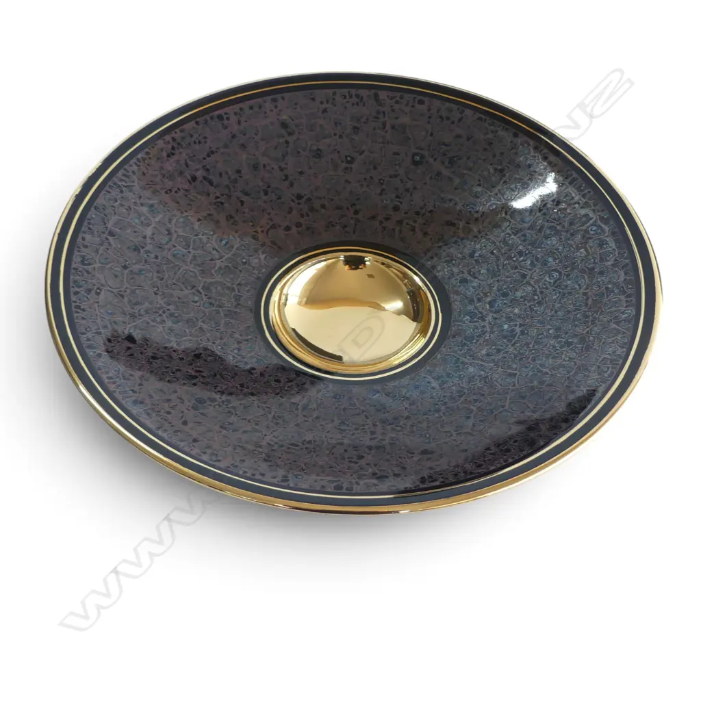 3 PCES PETER COLLIS; BOWL 310mm dia, SQUARE PLATE, VASE H.165mm Image 1++