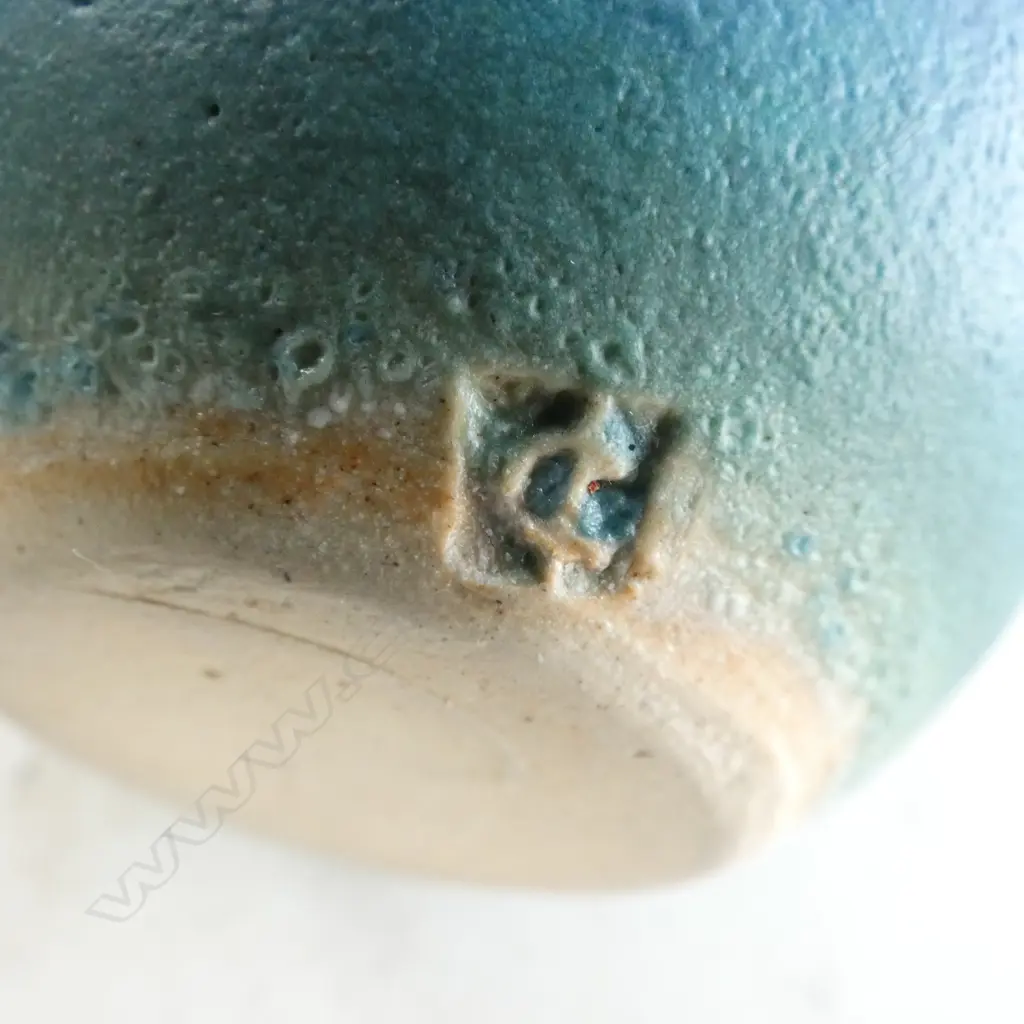2 LEN CASTLE SML BLUE VASES, H.170, 130mm, larger vase repaired & missing piece to neck Image 1++