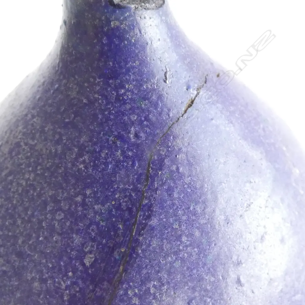 2 LEN CASTLE SML BLUE VASES, H.170, 130mm, larger vase repaired & missing piece to neck Image 1++