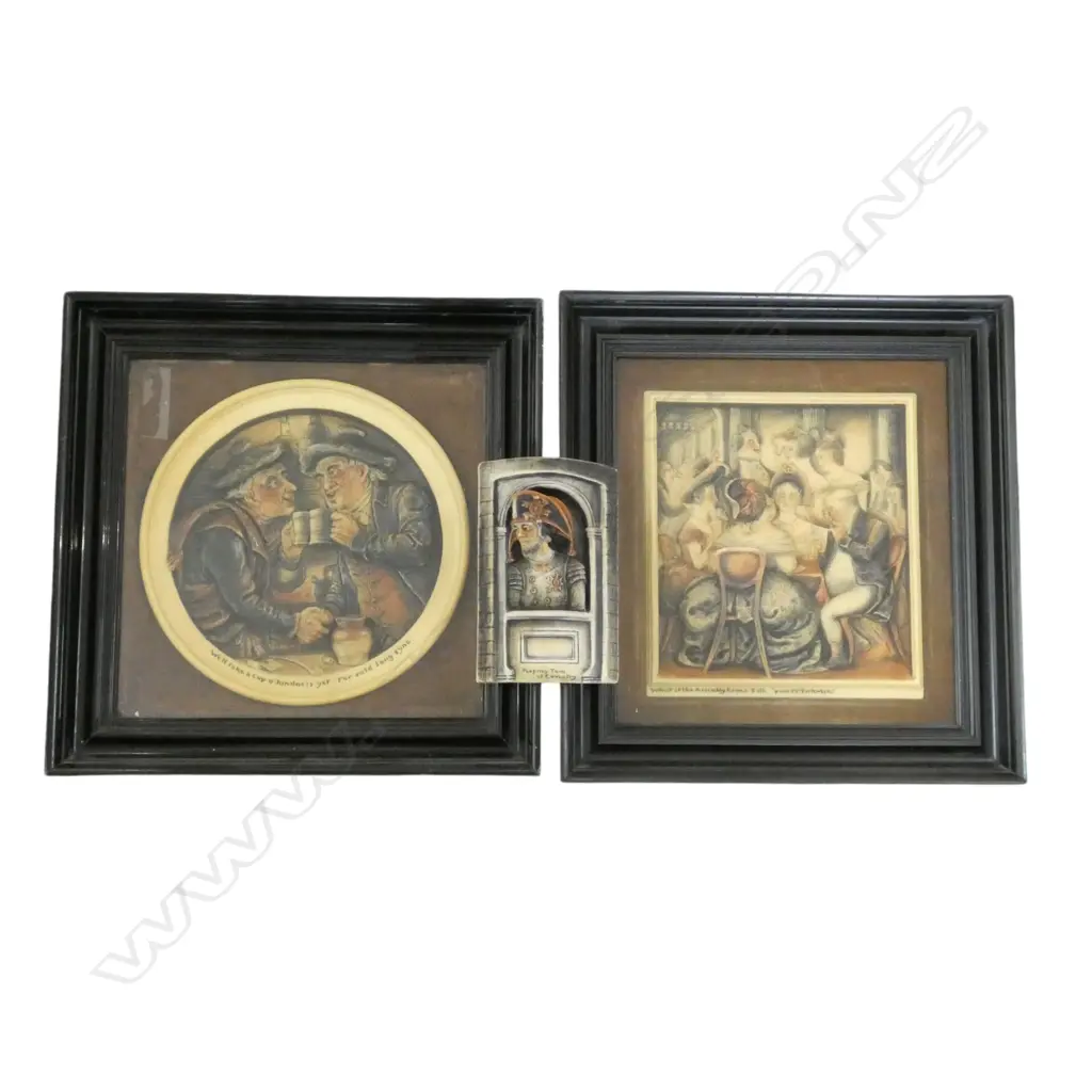 3 ARTHUR OSBOURNE RESIN 'WAX' PICTURES smallest 150x95mm Image 1++