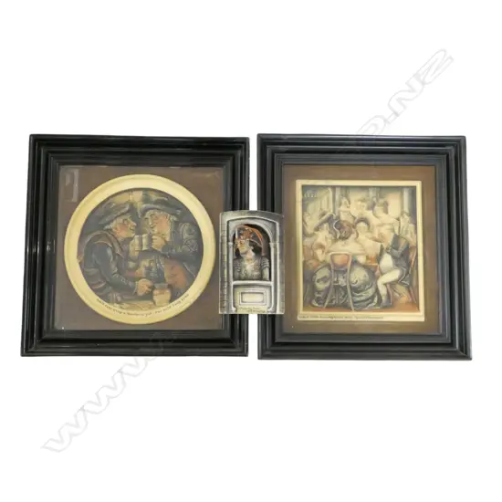 3 ARTHUR OSBOURNE RESIN 'WAX' PICTURES smallest 150x95mm