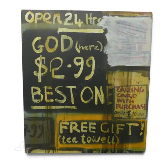 ARTIST UNKNOWN ACYRLIC ON BOARD 1030 X 900 MM