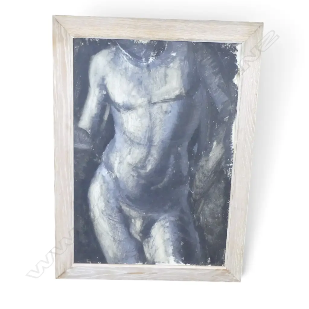 JACK CRIPPEN, MALE NUDE STUDY, OIL ON BOARD, 510 X 345mm Image 1++
