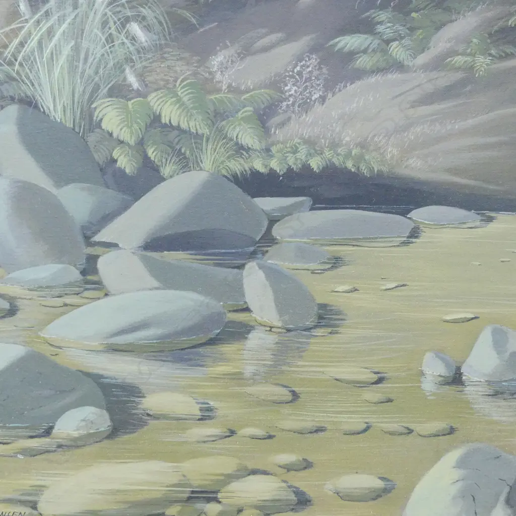 J. CHRISTENSEN, 'SUNLIT WATERS, HUIA' OIL ON CANVASBOARD, SIGNED AND TITLED, 500 X 600mm Image 1++