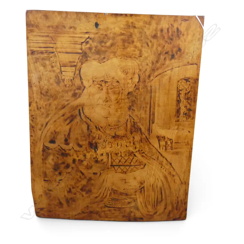 PORTRAIT ON WOODEN PANEL 'SMITH SKIPTON 1806' VERSO 480x370mm Image 1++