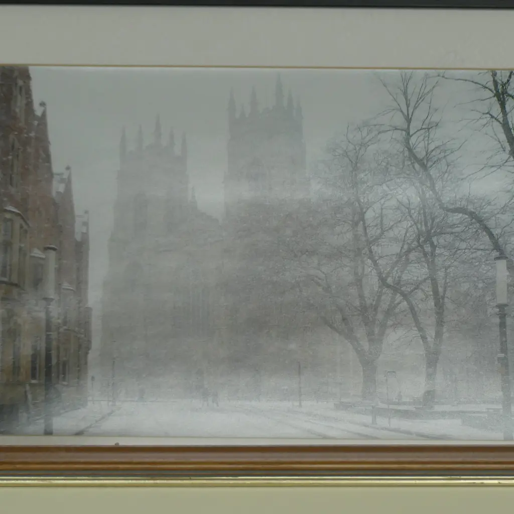 ANDY SHORE 'LITTLE RED TRACTOR, WATERCOLOUR, 225 X 360MM + SNOWY ENGLISH CITY SCENE PRINT 300 X 440mm Image 1++