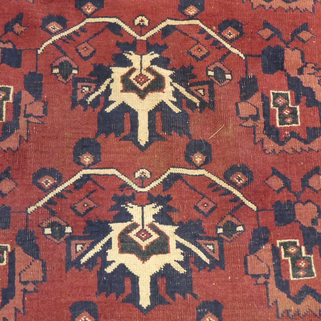 VINTAGE HANDKNOTTED AFGHAN ALL WOOL RUG,  purchased by the vendor in Pakistan 1990s 1900x1300mm Image 1++