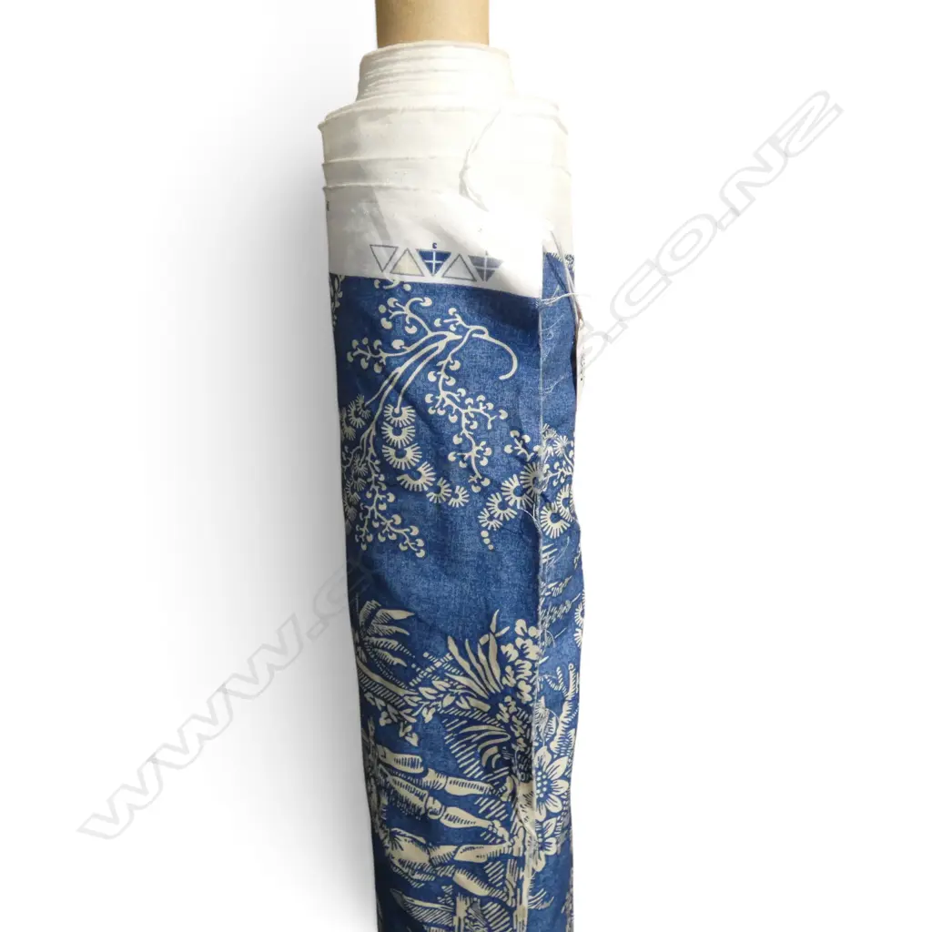 BLUE CHINTZ FABRIC Image 1++