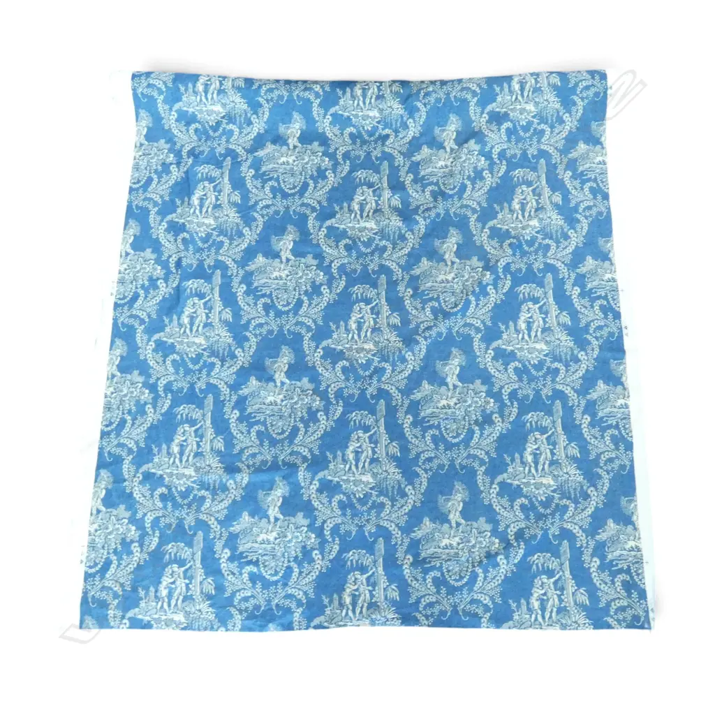 BLUE CHINTZ FABRIC Image 1++
