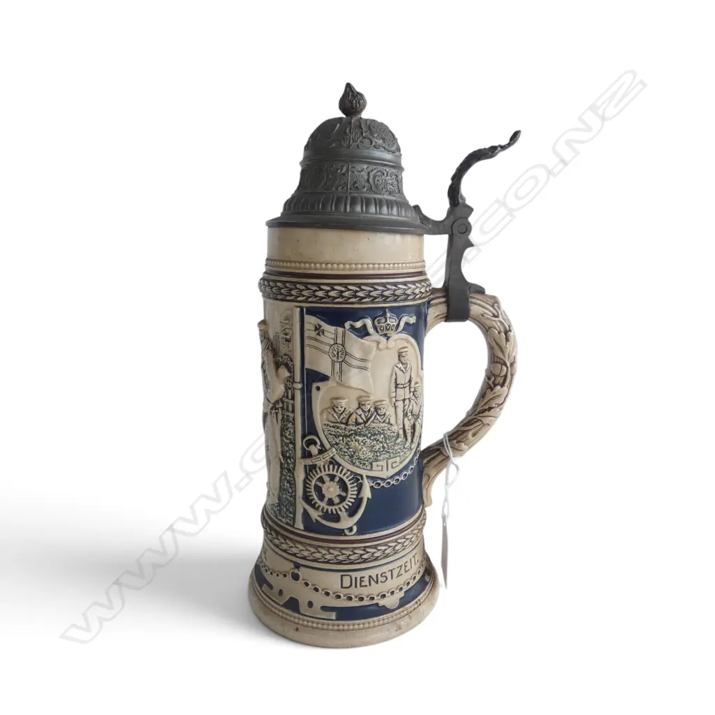 WWI GERMAN NAVAL STEIN FOR RECOGNITION OF SERVICE (KNOB A/F HAIRLINE), H.270MM Image 1++