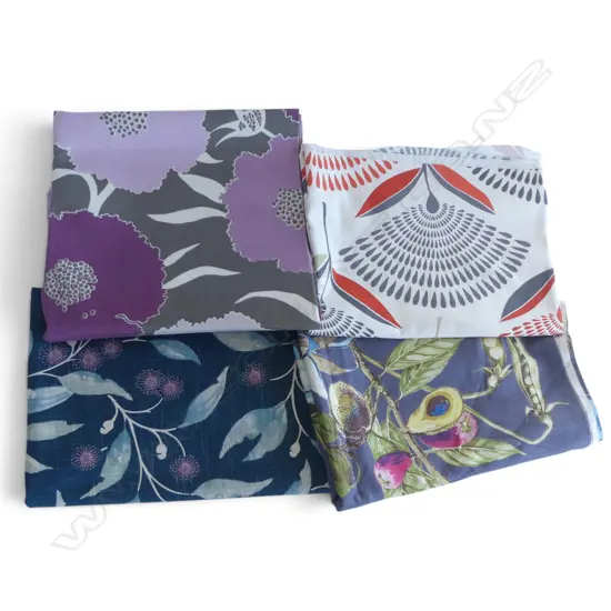 4 PIECES OF FABRIC, LARGEST 2.2 X 1.3M