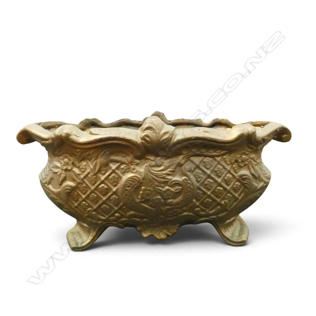 VINTAGE HEAVY CAST IRON PLANTER H190 L410MM Image 1++