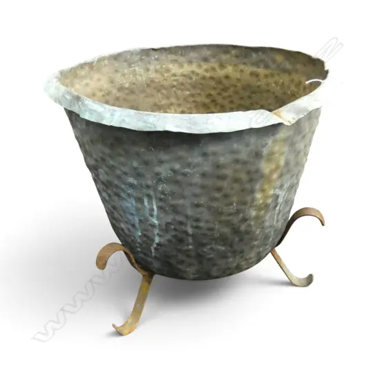OLD LAUNDRY COPPER ON STAND H.540mm, 550mm dia
