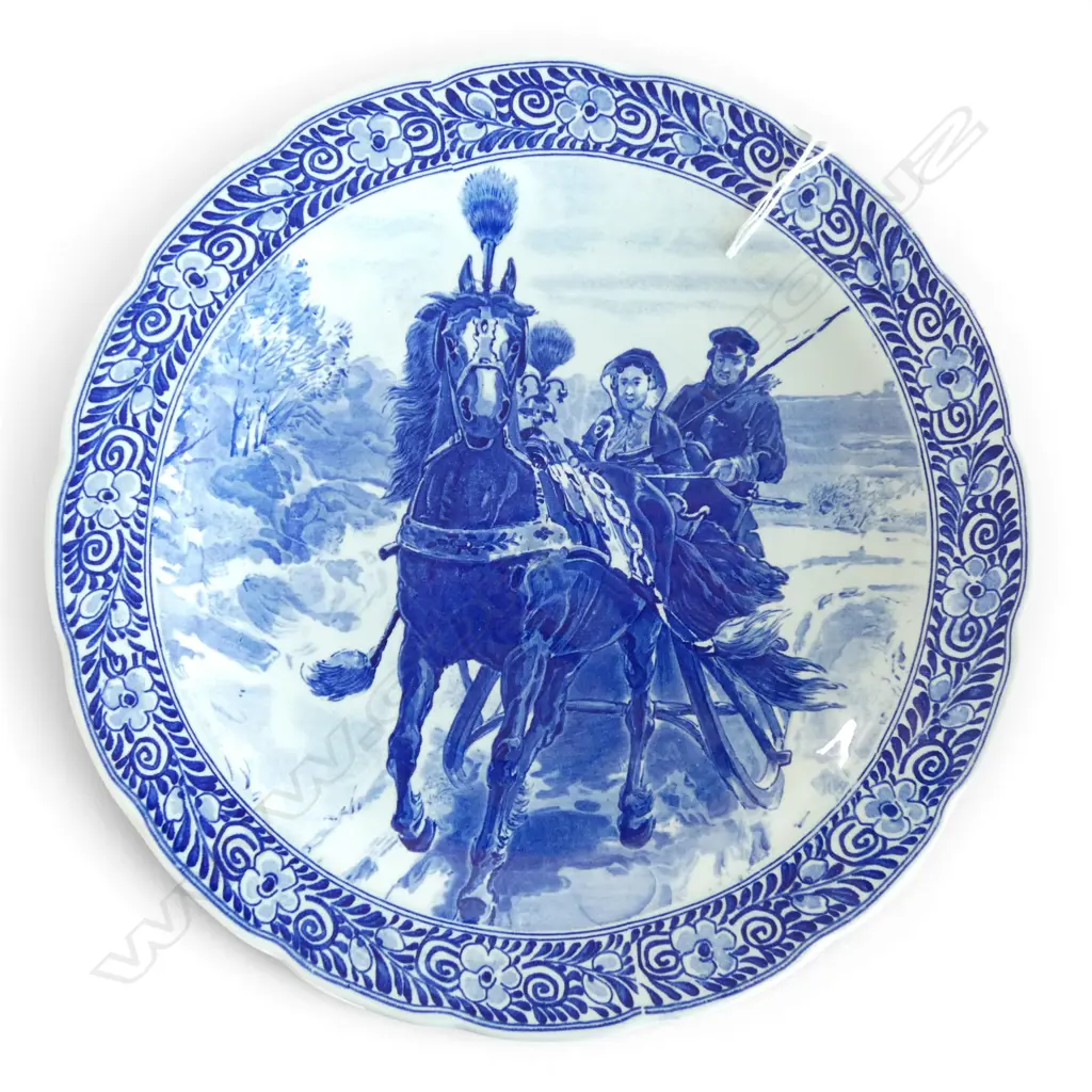 LRG MID CENTURY DELFT CHARGER, Dia.400mm Image 1++