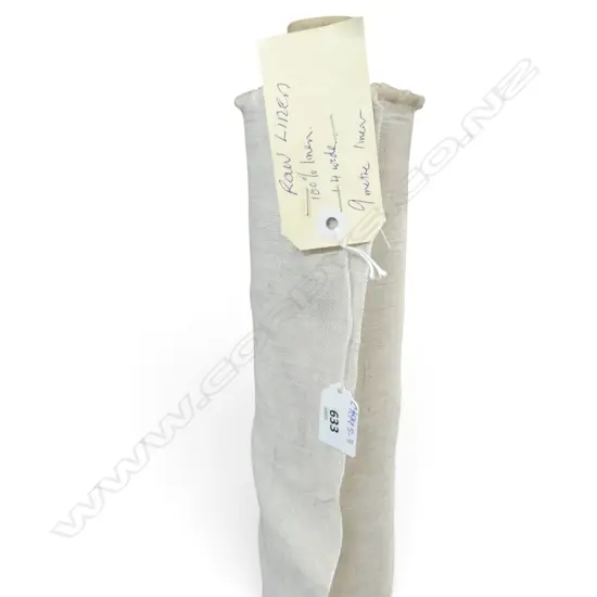 FABRIC BOLT; RAW LINEN, 1.4W 9M L