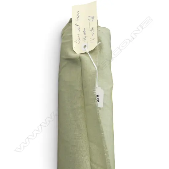 FABRIC BOLT; GUM LEAF GREEN, POLY COTTON, 12M