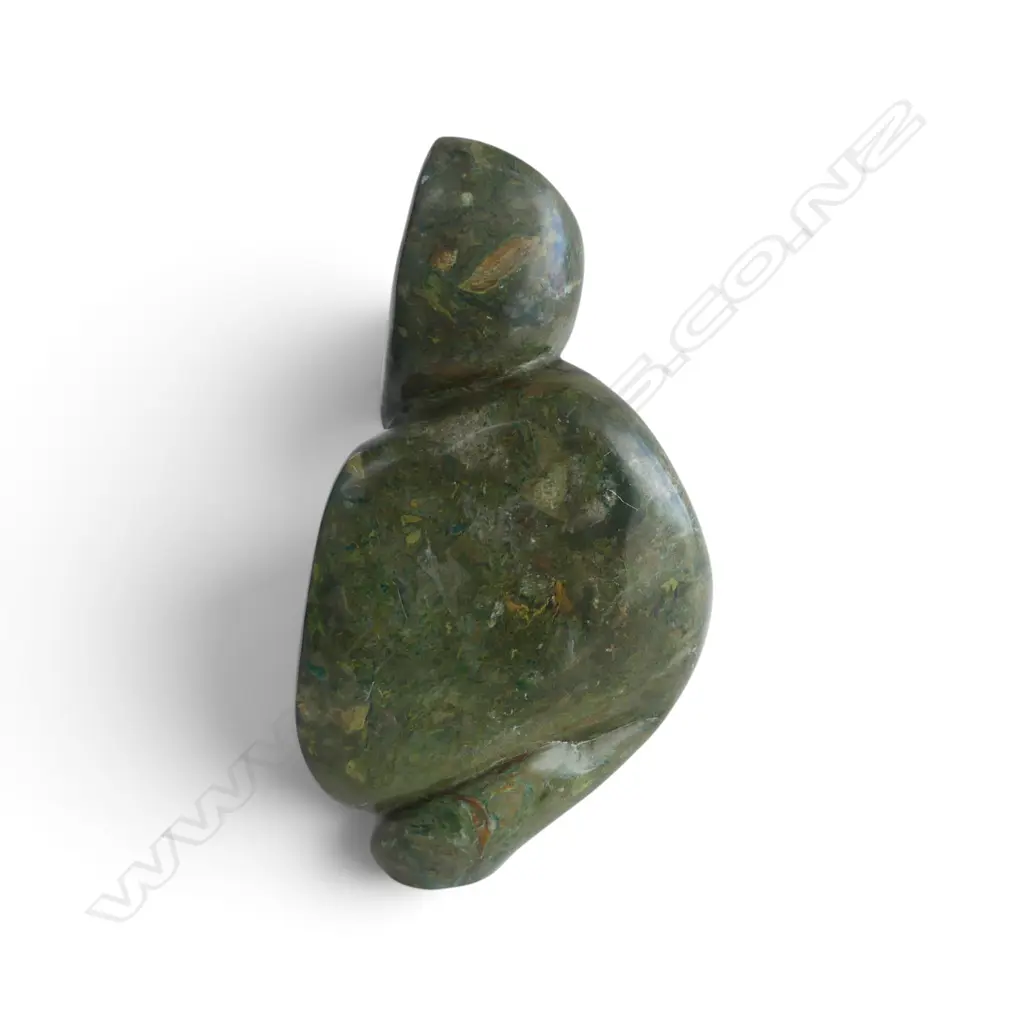 AFRICAN POLISHED STONE FIGURAL SCULPTURE H.370mm Image 1++