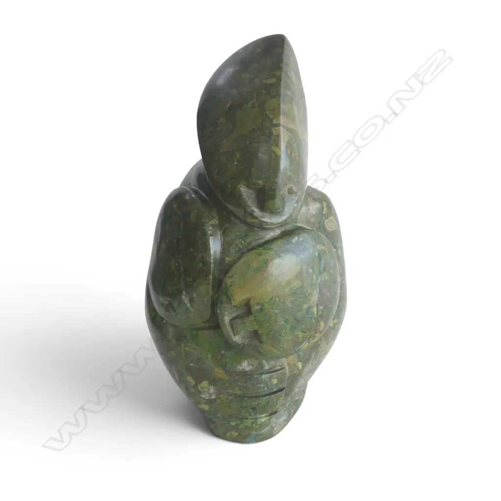 AFRICAN POLISHED STONE FIGURAL SCULPTURE H.370mm Image 1++