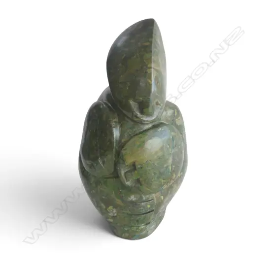 AFRICAN POLISHED STONE FIGURAL SCULPTURE H.370mm
