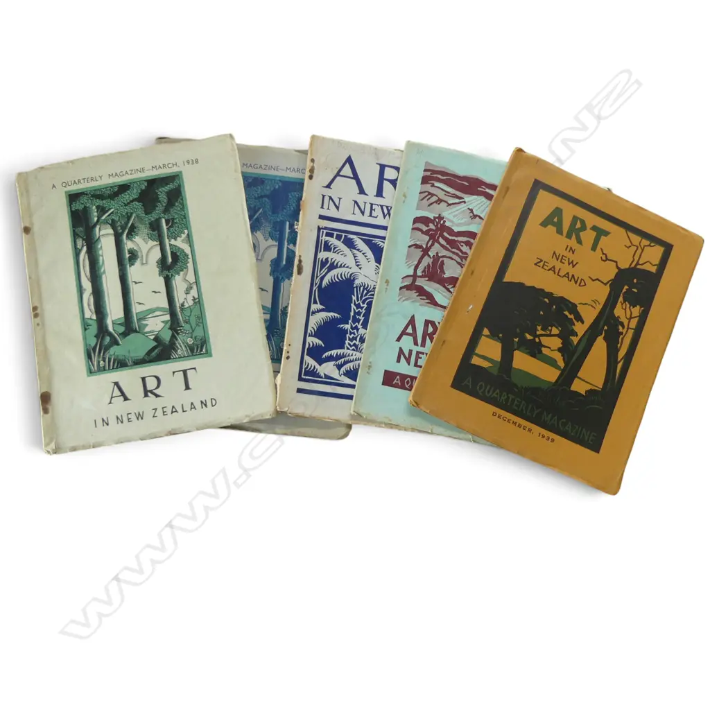 5 ‘ART IN NEW ZEALAND’ MAGAZINES 1935-1941 HARRY H. TOMBS, L.250MM Image 1++