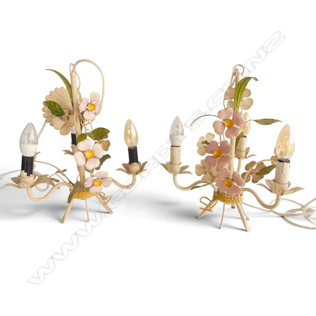 PR METAL & FLORAL CHANDELIERS with standard wall plugs H.400mm Image 1++