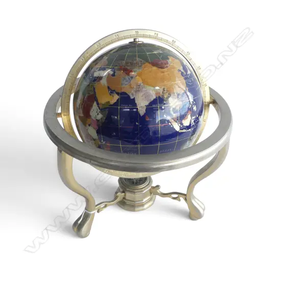 GEMSTONE GLOBE IN GIMBAL STAND H.360mm